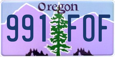 OR license plate 991FOF