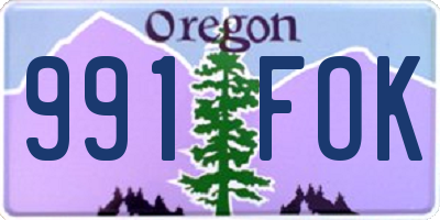 OR license plate 991FOK