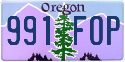 OR license plate 991FOP