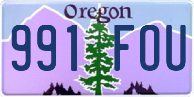 OR license plate 991FOU