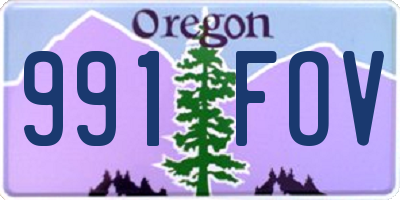 OR license plate 991FOV