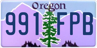 OR license plate 991FPB