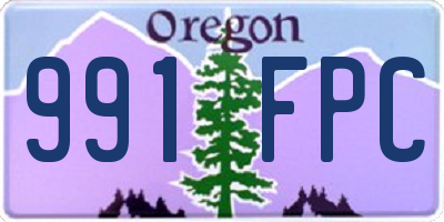 OR license plate 991FPC