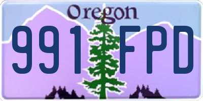 OR license plate 991FPD
