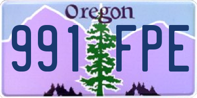 OR license plate 991FPE