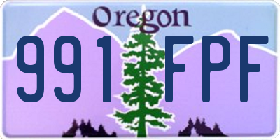 OR license plate 991FPF