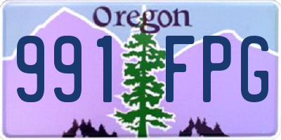 OR license plate 991FPG