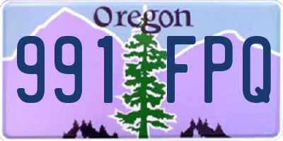 OR license plate 991FPQ