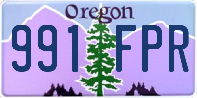 OR license plate 991FPR