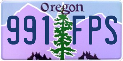 OR license plate 991FPS