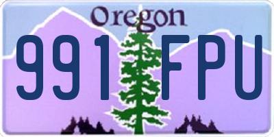 OR license plate 991FPU