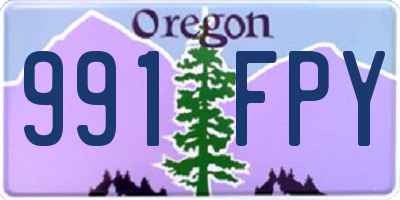 OR license plate 991FPY
