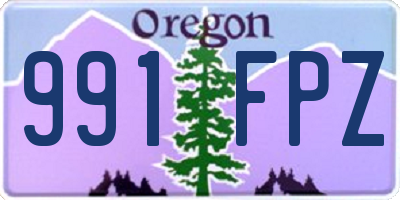 OR license plate 991FPZ