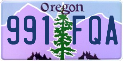 OR license plate 991FQA