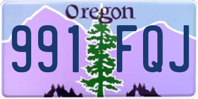 OR license plate 991FQJ