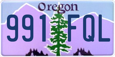 OR license plate 991FQL