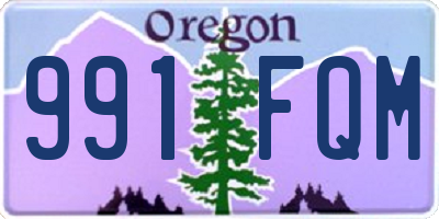 OR license plate 991FQM