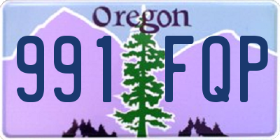 OR license plate 991FQP