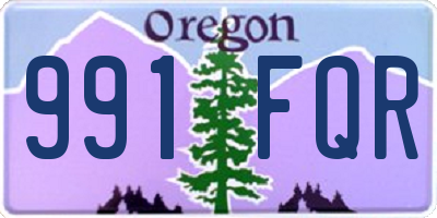 OR license plate 991FQR