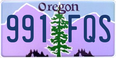 OR license plate 991FQS