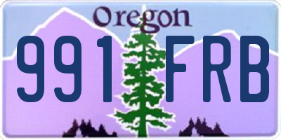 OR license plate 991FRB