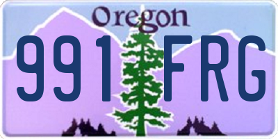 OR license plate 991FRG