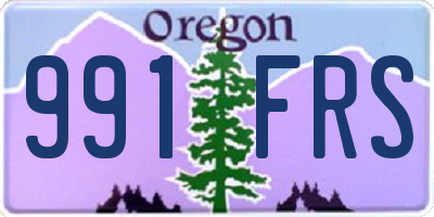 OR license plate 991FRS