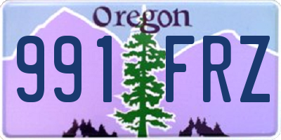 OR license plate 991FRZ