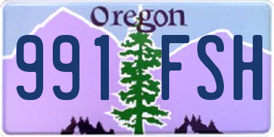 OR license plate 991FSH