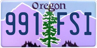 OR license plate 991FSI