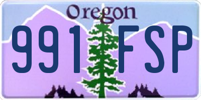 OR license plate 991FSP