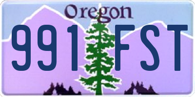 OR license plate 991FST