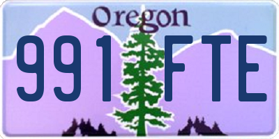 OR license plate 991FTE