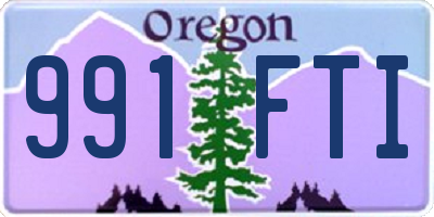 OR license plate 991FTI