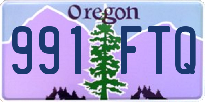 OR license plate 991FTQ