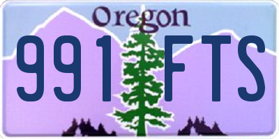 OR license plate 991FTS