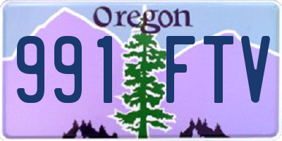 OR license plate 991FTV