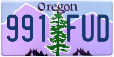 OR license plate 991FUD