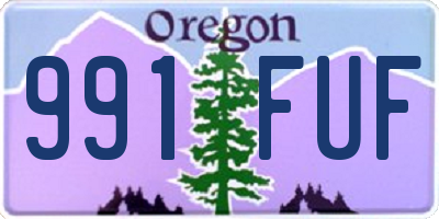 OR license plate 991FUF