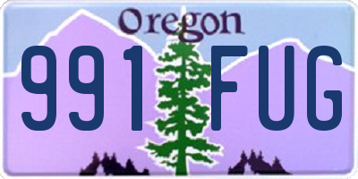 OR license plate 991FUG