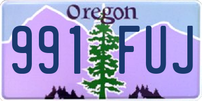 OR license plate 991FUJ