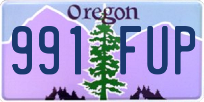 OR license plate 991FUP