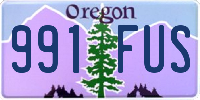 OR license plate 991FUS