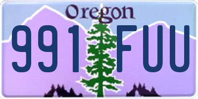 OR license plate 991FUU