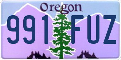 OR license plate 991FUZ