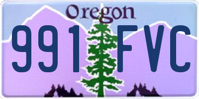 OR license plate 991FVC