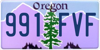 OR license plate 991FVF