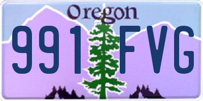 OR license plate 991FVG