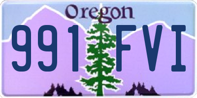 OR license plate 991FVI