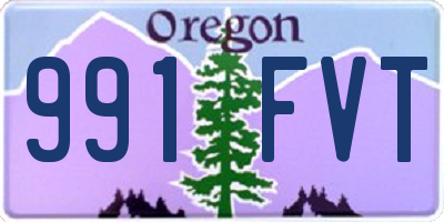 OR license plate 991FVT